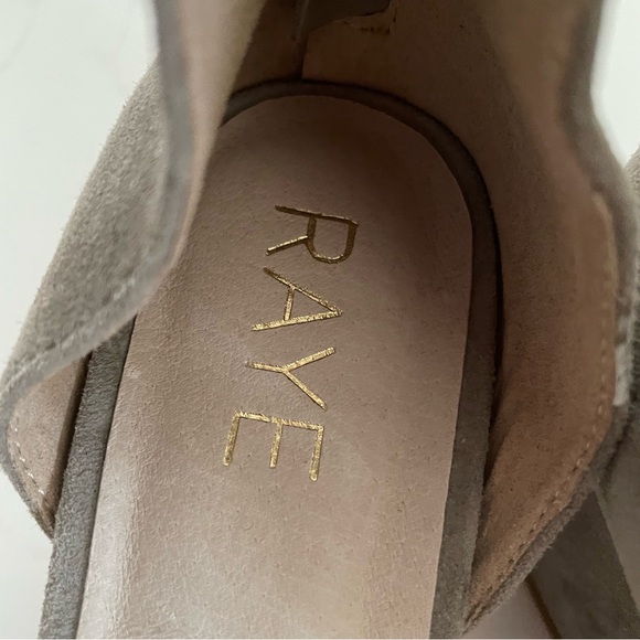 REVOLVE x RAYE Carlie Suede Ankle Wrap Beige Heeled Sandal size 7.5 - Picture 12 of 13